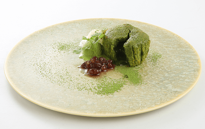 Matcha Green Tea Fondant (with coffee)